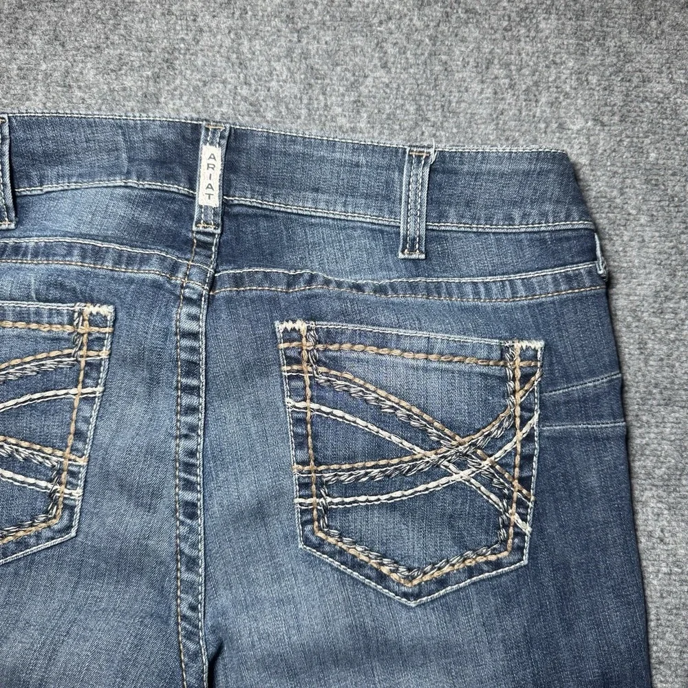 Ariat Real Denim Women 16WL Mid Rise Boot Leg Medium Wash Denim Jeans Fit 36x34 - Picture 12 of 16